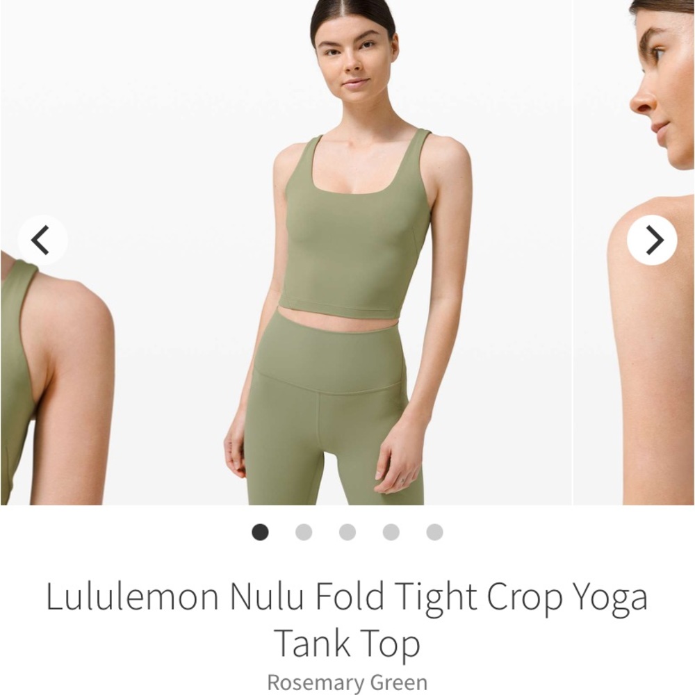 Lululemon Nulu Fold Tight Crop Yoga Tank Top